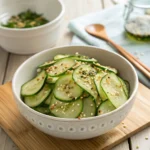 Japanese cucumber salad served in a bowl