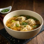 Homemade Wonton Soup: Delicious & Family-Friendly 9 Steaming bowl of wonton soup