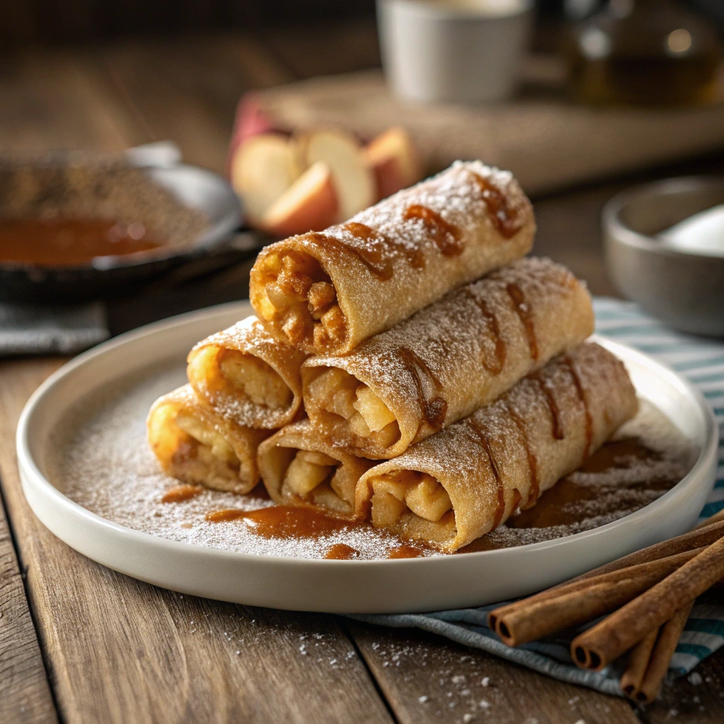 Apple pie taquitos crispy dessert