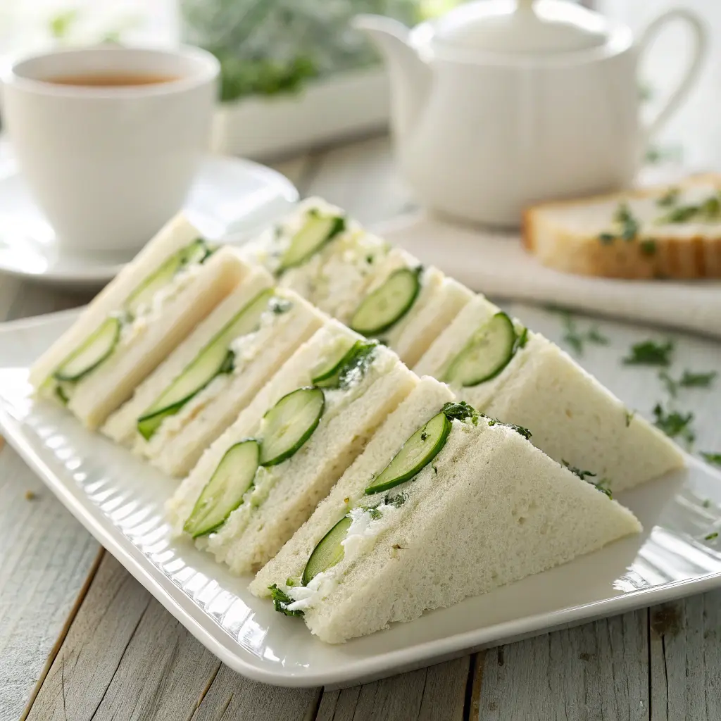cucumber salad sandwiches with mayonnaise