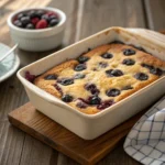 Healthy Blueberry Cottage Cheese Breakfast Bake Made Simple 9 Blueberry cottage cheese breakfast bake served in ceramic dish