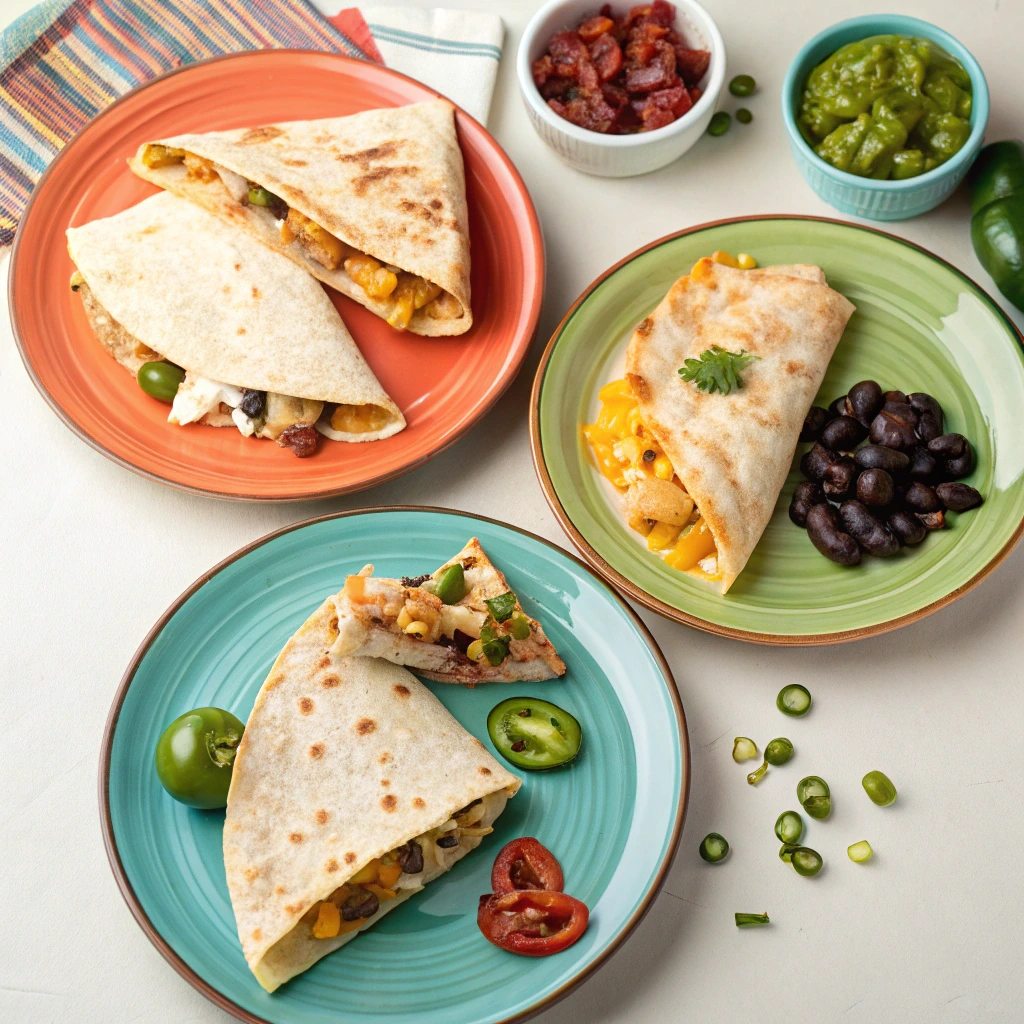 Chicken quesadilla variations