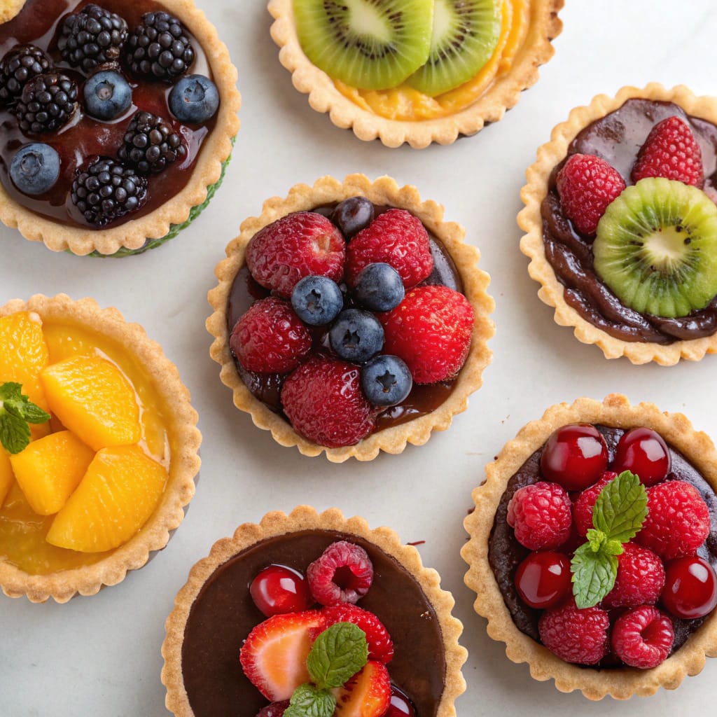 Different fruit tartlets variations