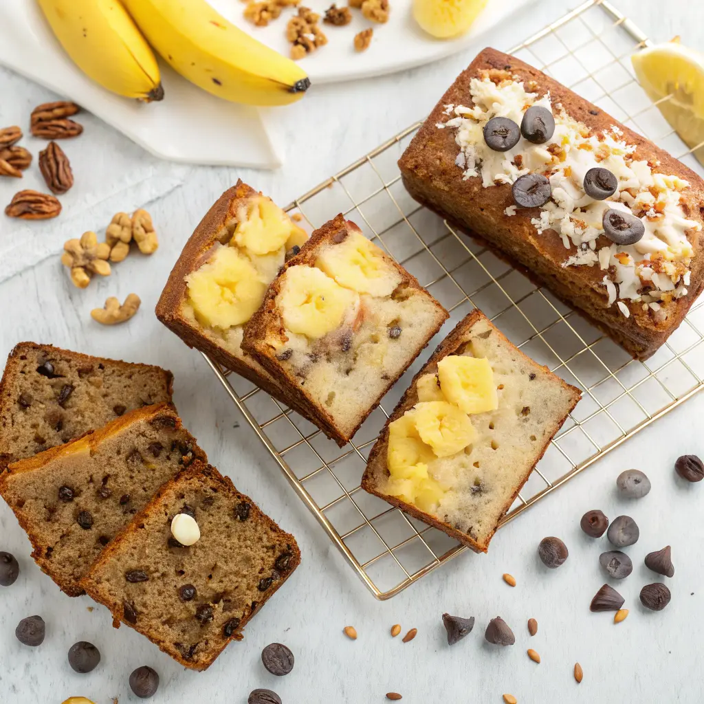 Hawaiian banana bread variations
