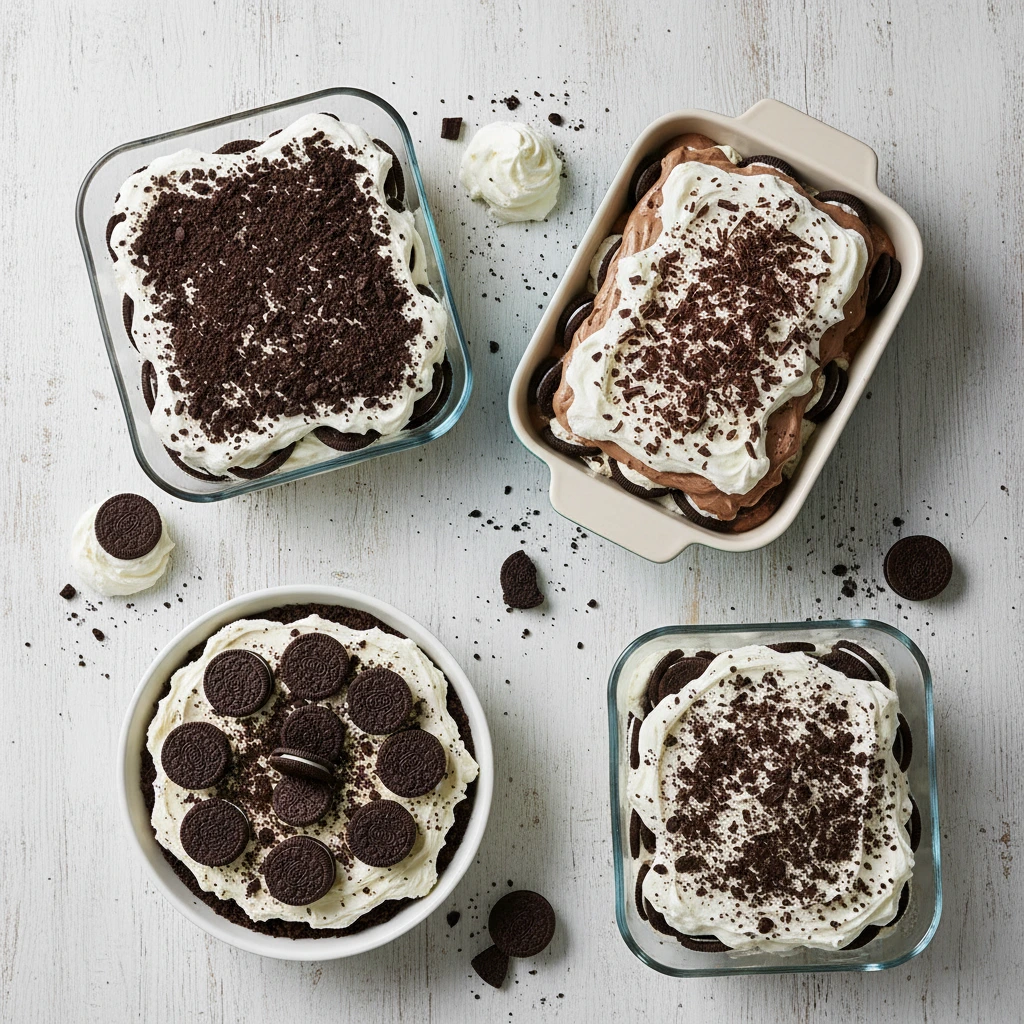 Oreo ice box cake variations