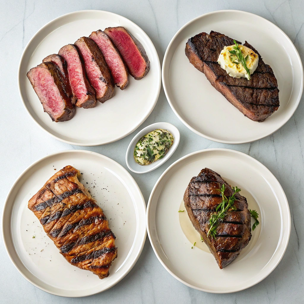 Sirloin steak doneness variations