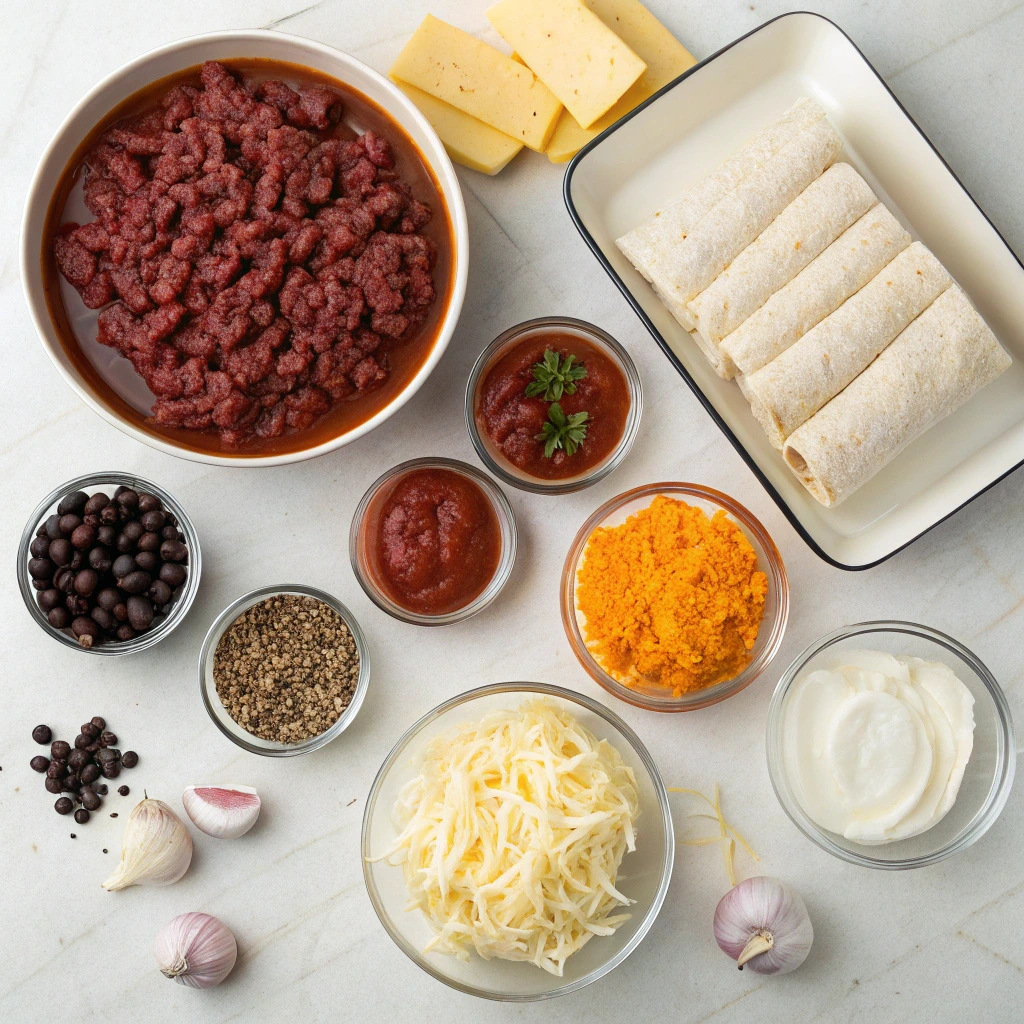 Beef Bean Enchiladas Recipe with Authentic Mexican Flavor 10 Ingredients for beef bean enchiladas recipe