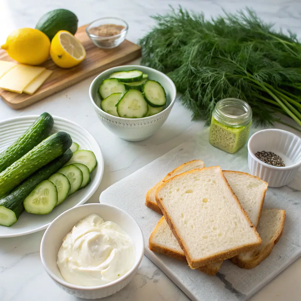 cucumber salad sandwiches ingredients