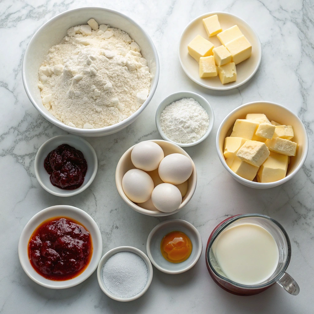 Ingredients for English scones recipe