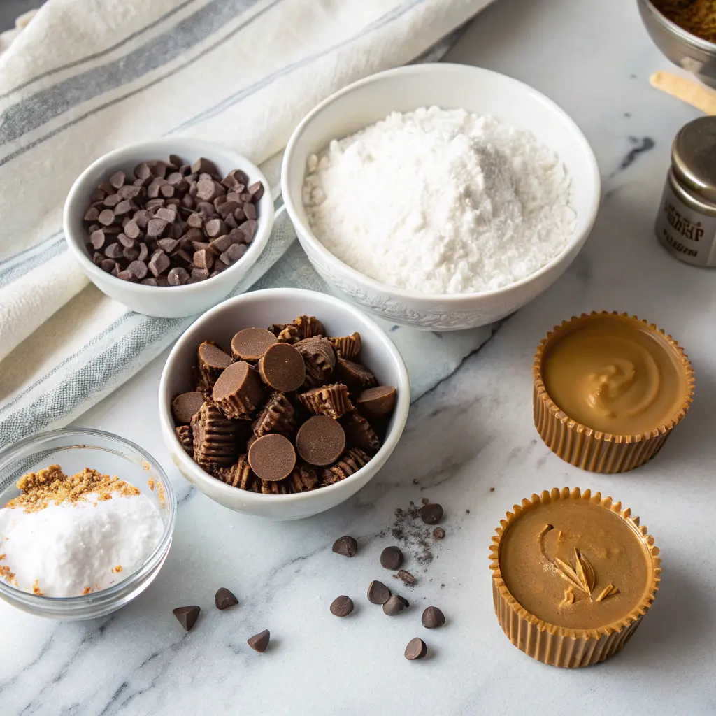 Ingredients for Reese’s cups