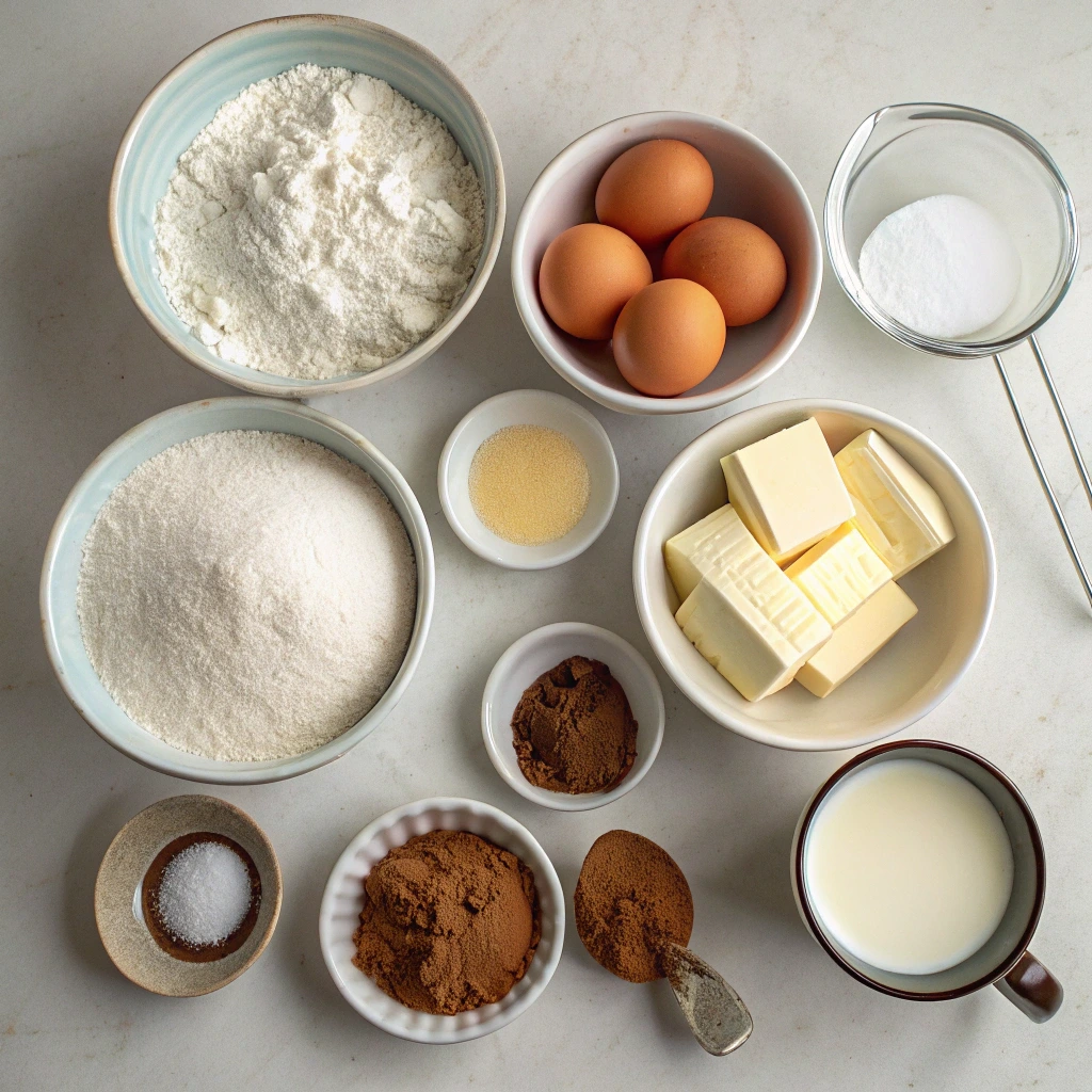 Ingredients for mexican sweet buns recipe