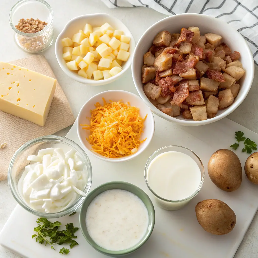 Ingredients for outback potato soup