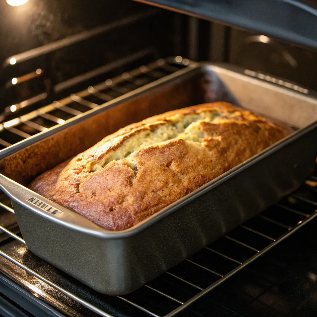 Baking hawaiian banana bread loaf