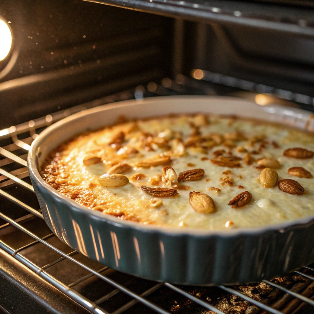 Om ali baking with golden top