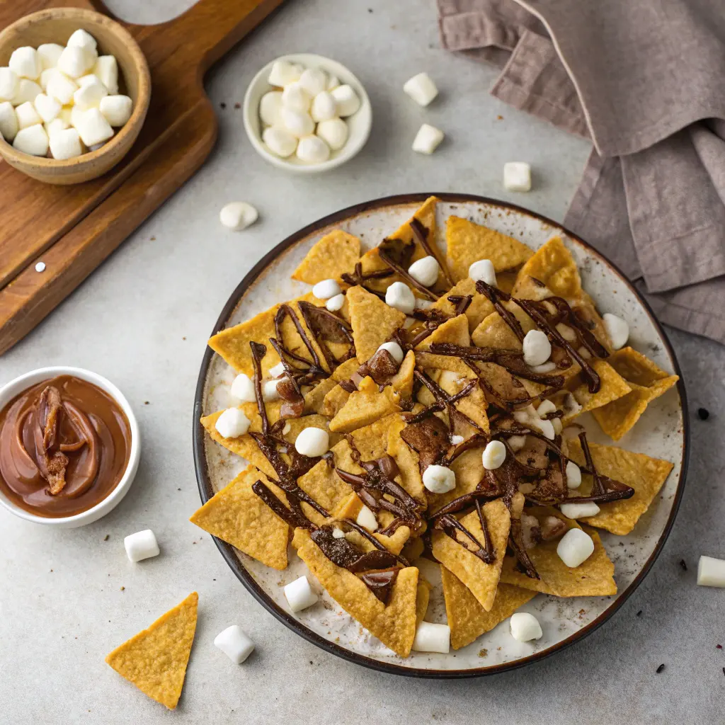 Creative Dessert Nachos Ideas for Kids and Adults 11 Assembling dessert nachos