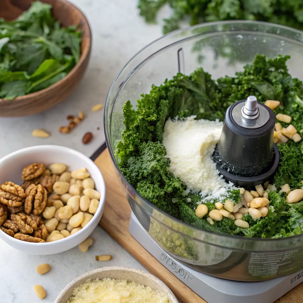Kale Pesto Guardian – Healthy Homemade Pesto 11 Blending kale pesto