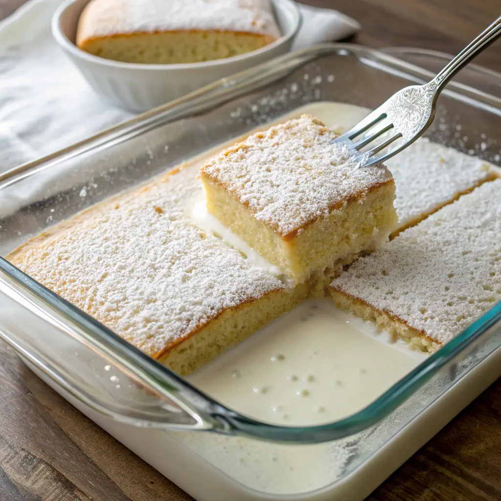 Tres Leches Cake Authentic Dessert Made Simple 11 Soaking tres leches cake with milk