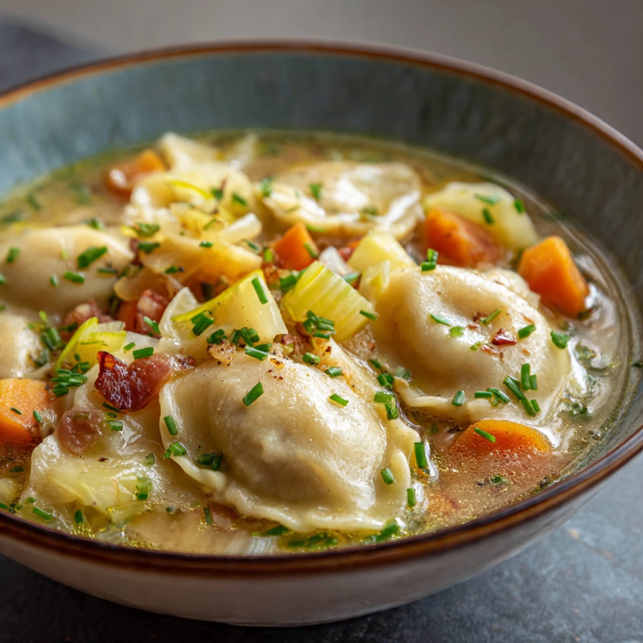 Southern Style Pierogi Soup with a Quick Twist