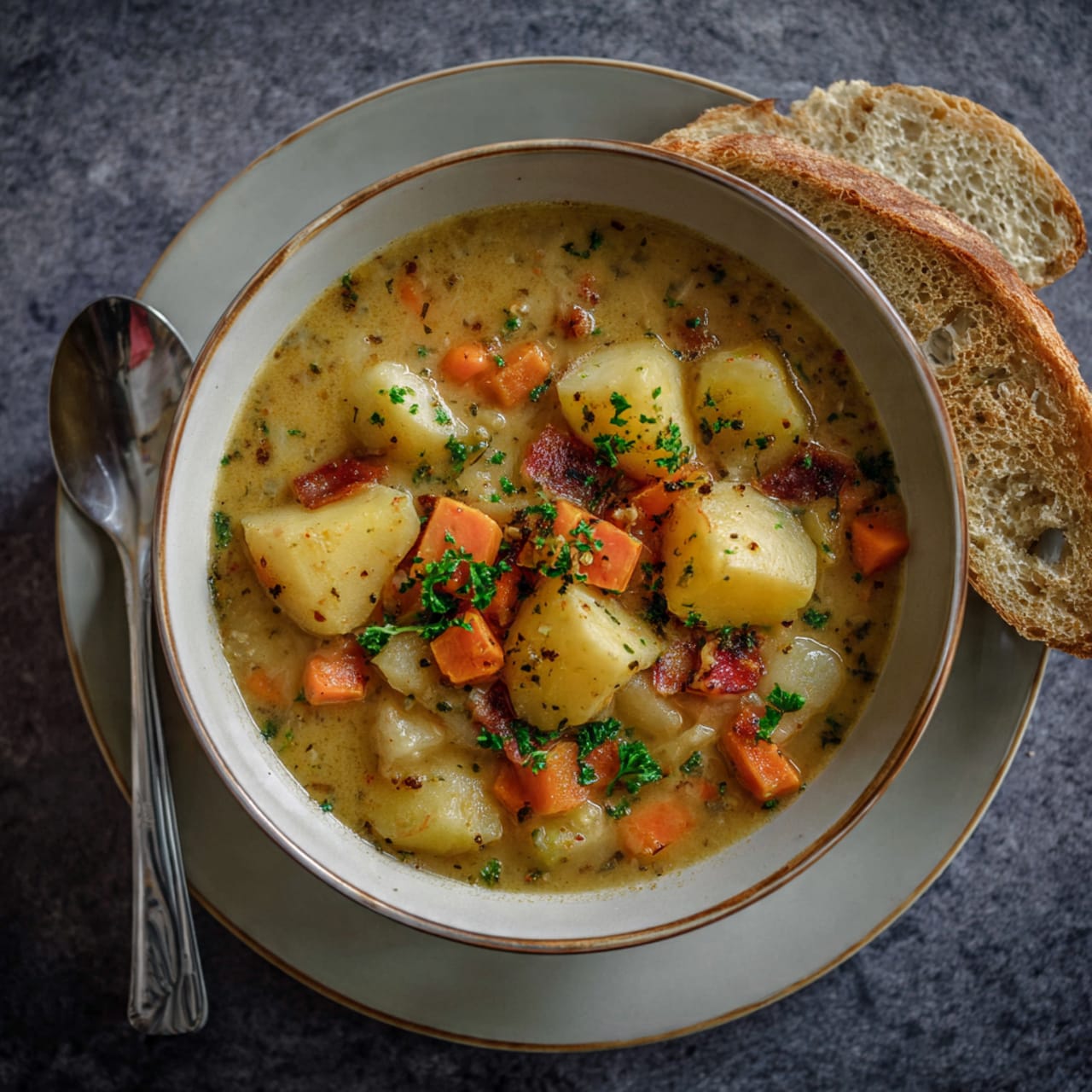 Vegan German Potato Soup: Hearty, Traditional, Plant-Based 1 Vegan German Potato Soup: Hearty, Traditional, Plant-Based