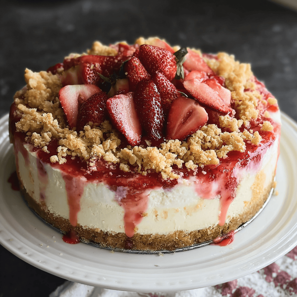 Strawberry Crunch Cheesecake Recipe: Creamy Layers with a Sweet Crush