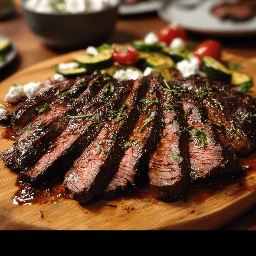 Balsamic Flank Steak with Rosemary Marinade