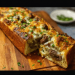Cheesesteak Stuffed Garlic Bread Loaf Recipe