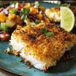 Tropical Coconut Crusted Fish with Zesty Mango Salsa
