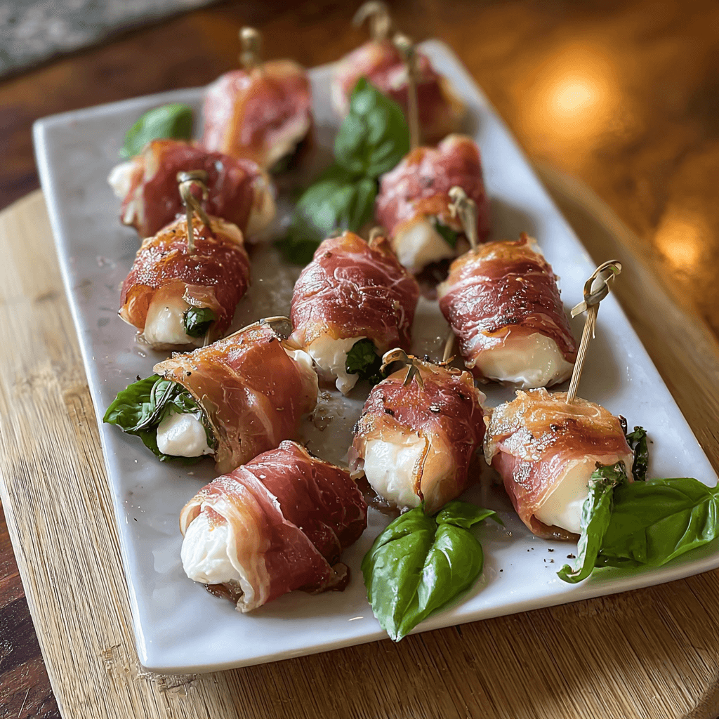Prosciutto Wrapped Mozzarella Bites