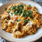 Mexican Chicken and Rice with Queso Recipe