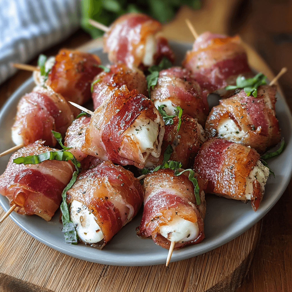 Prosciutto Wrapped Mozzarella Bites