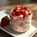 Strawberries and Cream Overnight Oats Recipe