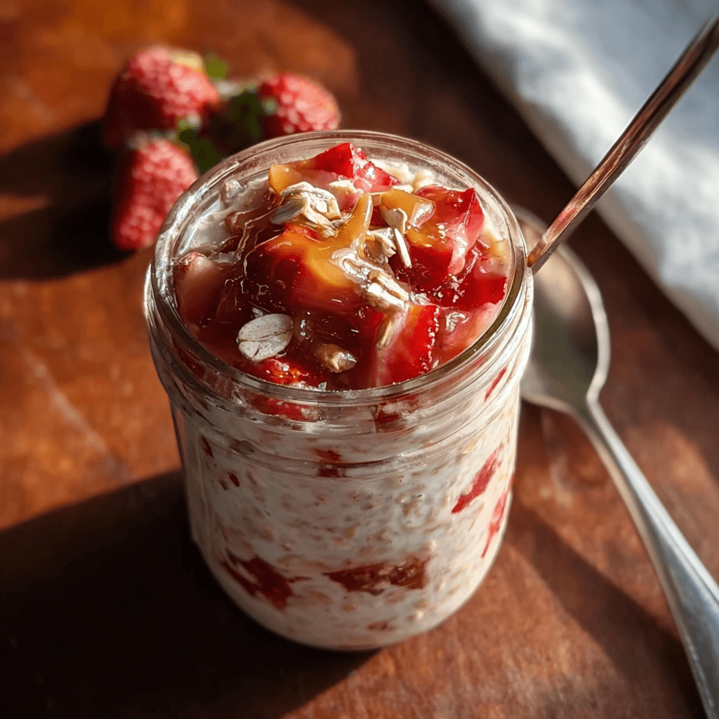 Strawberry Rhubarb Overnight Oats