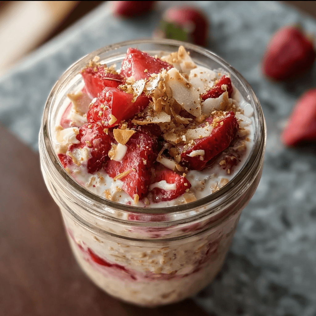 Strawberry Rhubarb Overnight Oats
