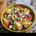Greek Tortellini Salad with Lemon and Feta