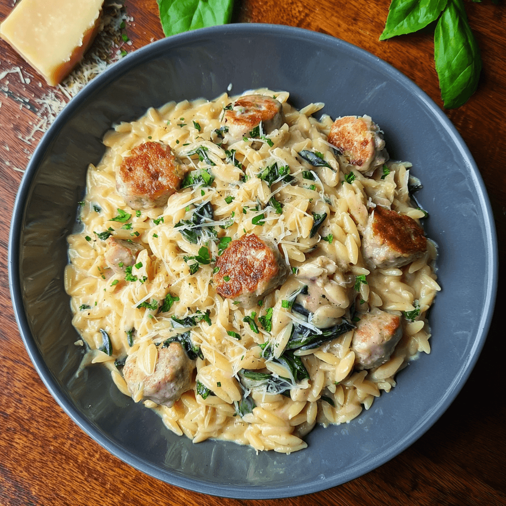 Creamy Chicken Sausage Orzo Recipe for Weeknights