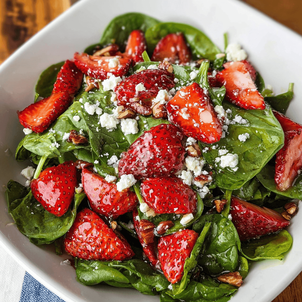 Strawberry Spinach Feta Salad Recipe