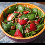 Spinach Strawberry Salad with Pecans 3 Spinach Strawberry Salad with Pecans