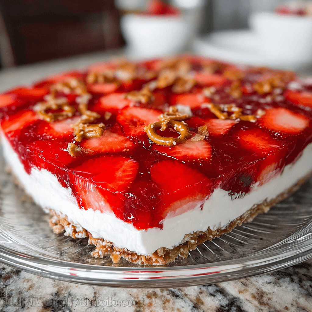 Classic Strawberry Pretzel Salad Recipe