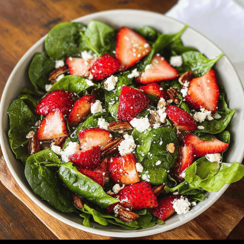 Strawberry Spinach Feta Salad Recipe