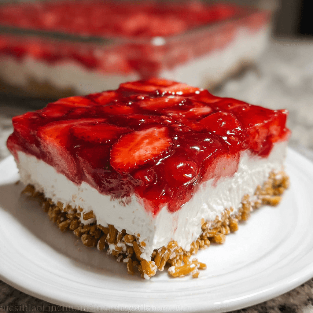 Classic Strawberry Pretzel Salad Recipe