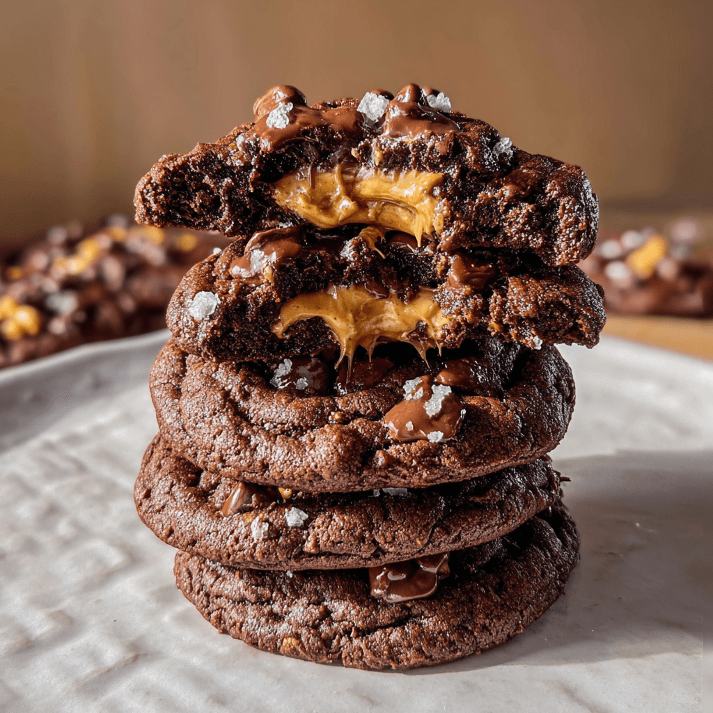 Peanut Butter Stuffed Chocolate Cookies Recipe