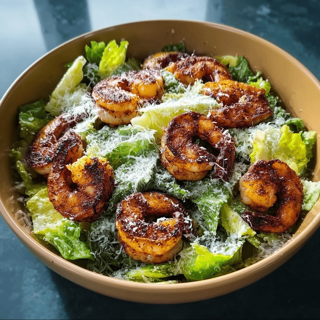Blackened Shrimp Caesar Salad with Bold Flavors