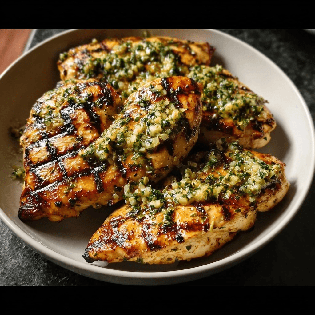 Grilled Chicken with Pepperoncini Garlic Butter