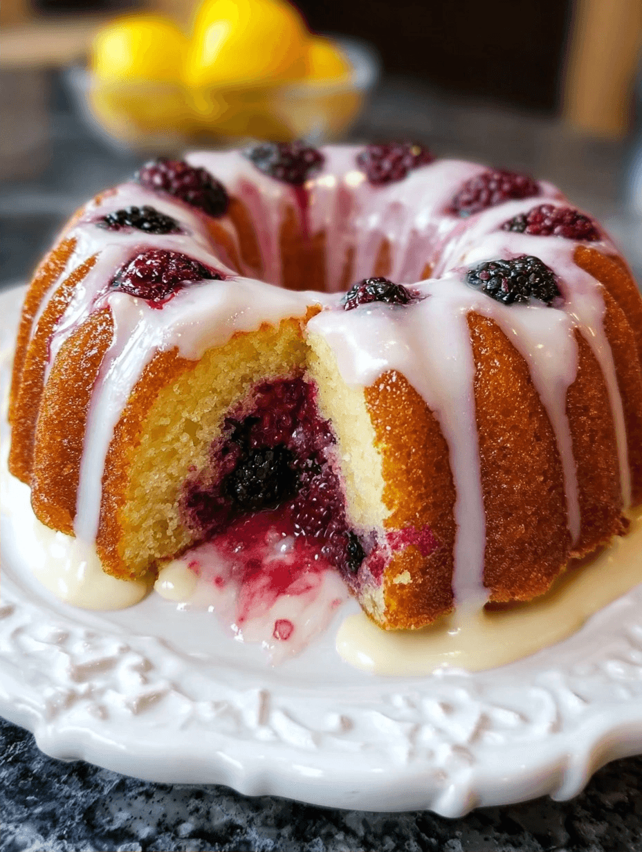 Lemon Blackberry Bundt Cake Recipe