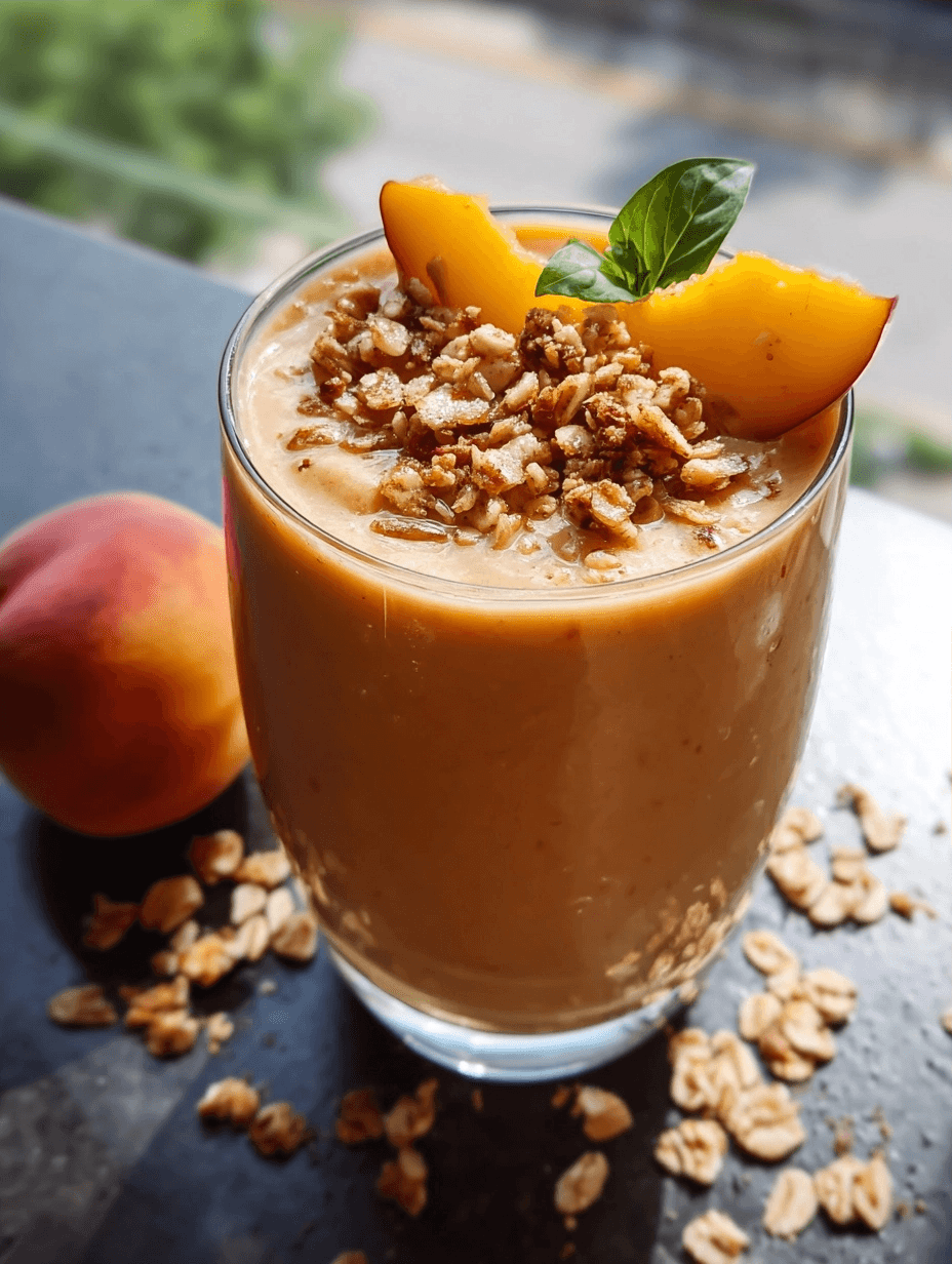 Peach Crisp Smoothie: A Refreshing Twist on a Classic