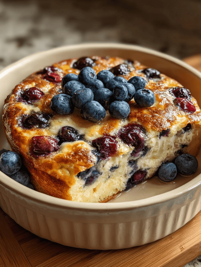 Blueberry Cottage Cheese Breakfast Bake Recipe