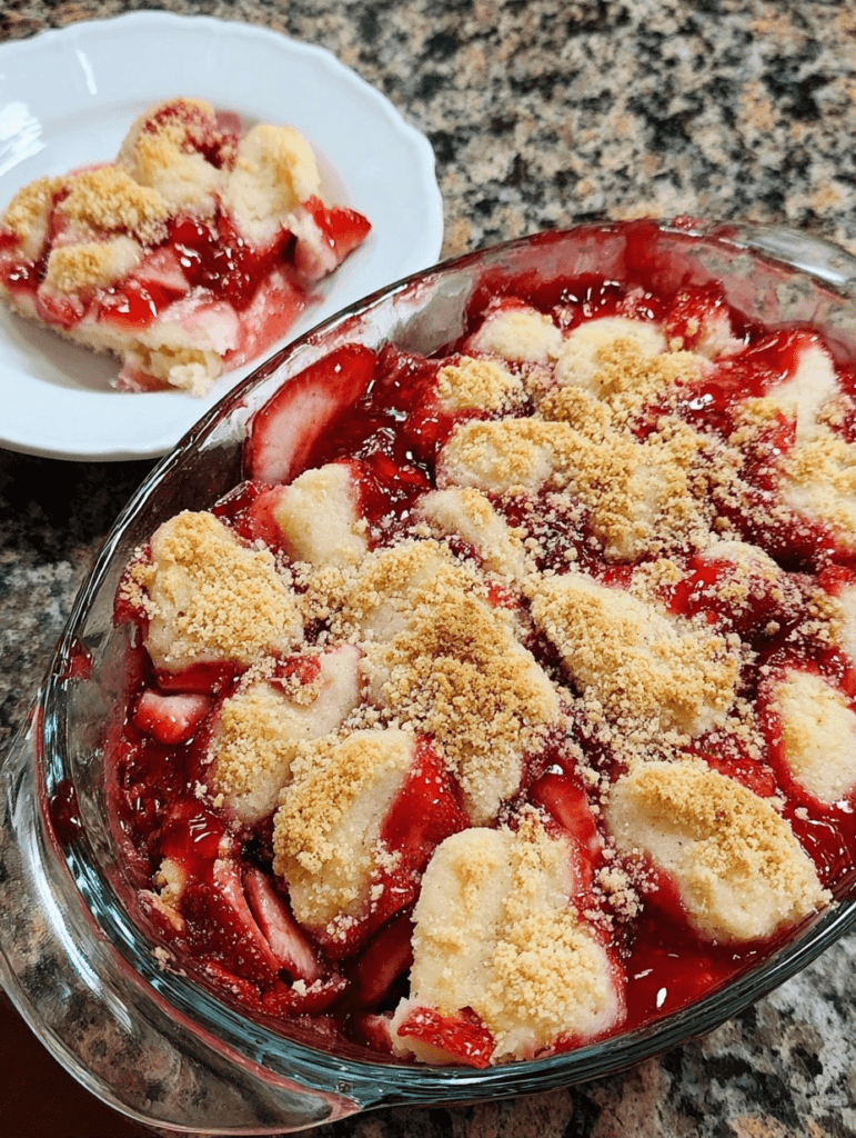 Sugar Cookie Strawberry Dump Cake: A Family-Favorite Treat