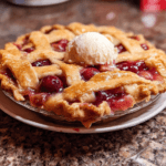 Cherry Rhubarb Pie Recipe with Almond Crust