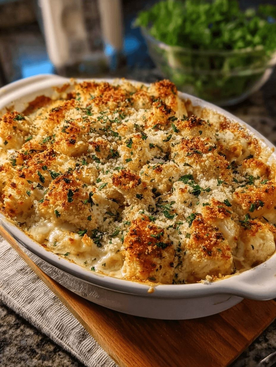 Crispy Garlic Parmesan Chicken Alfredo Bake Recipe