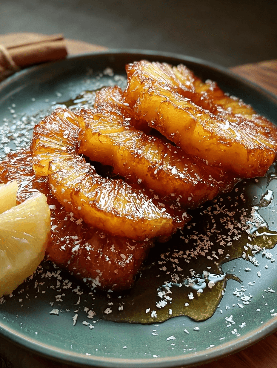 Rum Soaked Fried Pineapple | Sweet and Savory Delight 2 Rum Soaked Fried Pineapple | Sweet and Savory Delight